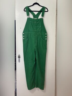 We The Free Green Denim Cotton Overalls XL